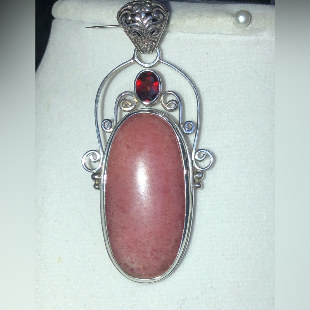 Rhodochrosite Mozambique Garnet Gemstones 11274 Cts Pendant 129$